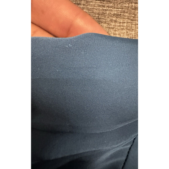 Monique Lhuillier Pleated Dress With Necktie Ceramic Blue Size 10 - Picture 11 of 11